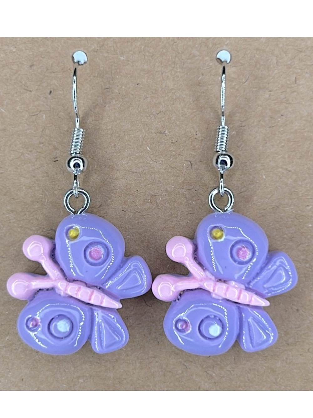 Summer Butterfly Resin Pendant Dangle Earrings Fashion Jewelry